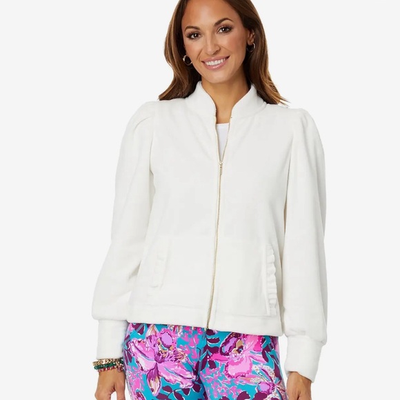 Illy Pulitzer Cabello Fleece Zip Up- wore once Size M - Picture 5 of 7